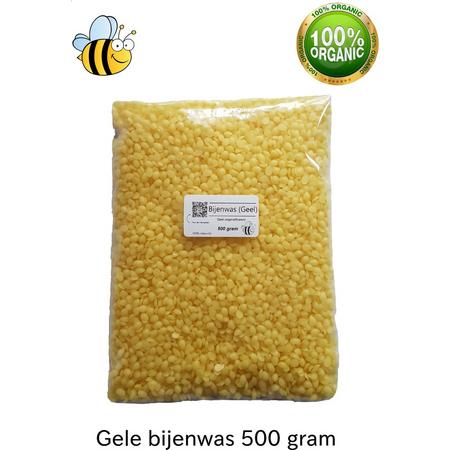 Gele Bijenwas | Korrels | 500 gram | 100% zuivere Bijenwas